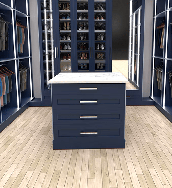 3D closet design rendering